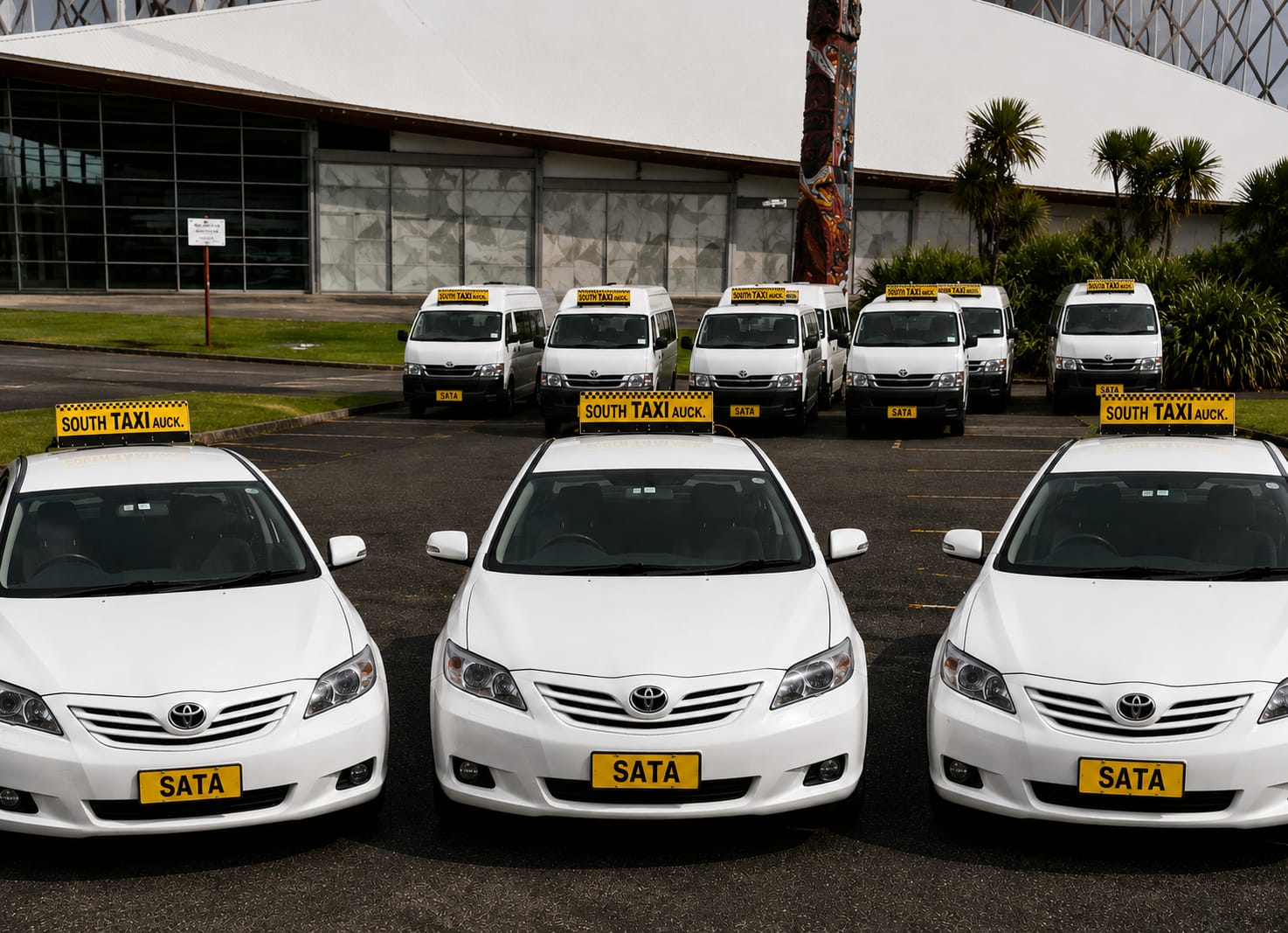 SATA vans at an Auckland event centre